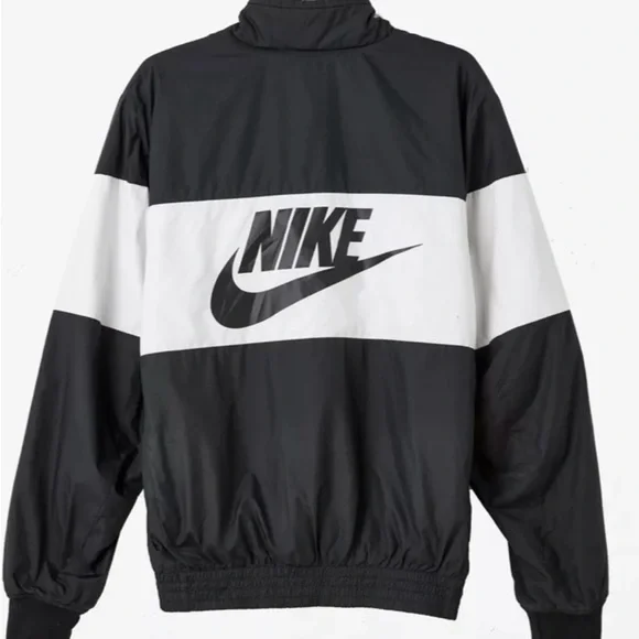 Nike Stand Collar Stay Warm Bomber Puffer Jacket Coat Black And White Size Small - Picture 2 of 9